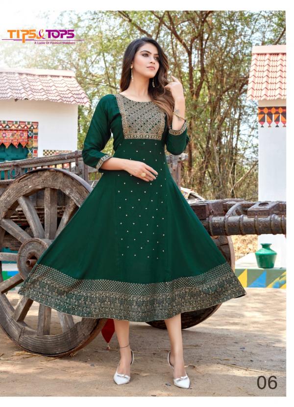 Tips & Tops Span Beautiful Ethnic Wear Kurti 